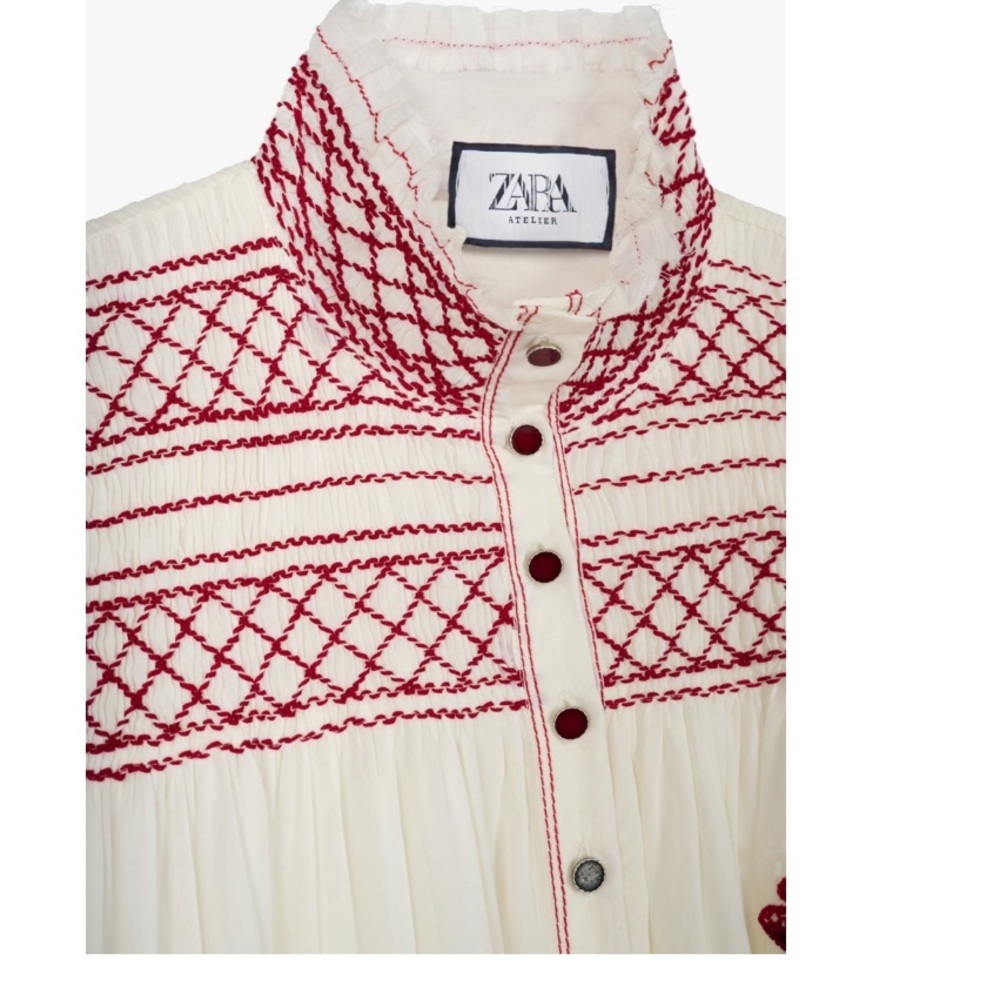 NEW LIMITED EDITION EMBROIDERED ZARA ATELIER DRESS - Picture 12 of 15